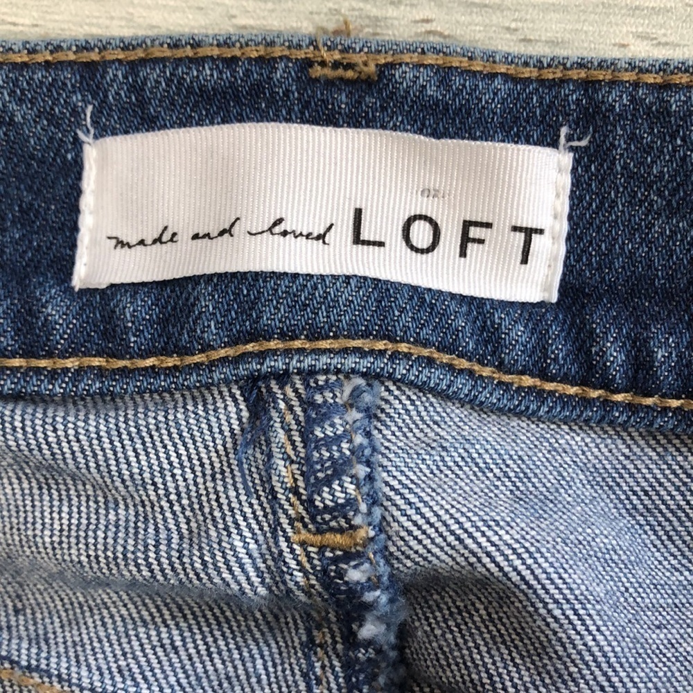 Loft Modern Skinny Black/White Strip Jeans 28 - Picture 4 of 9